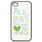 Free Shipping Bible Verse Aluminium Plastic Hard Back Cover Case for iPhone 4/4S