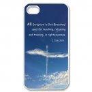 Free Shipping Bible Verse Aluminium Plastic Hard Back Cover Case for iPhone 4/4S