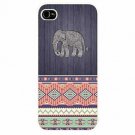 Free Shipping Cute Elephant New Style Aluminium Alloy Plastic Hard Back Cover Case for iPhone 4/4S