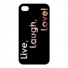 Free Shipping Quotes For Life Love Aluminium Alloy Plastic Hard Back Cover Case for iPhone 4/4S