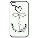 Free Shipping Infinity Anchor Sink Aluminium Alloy Plastic Hard Back Cover Case for iPhone 4/4S