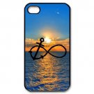 Free Shipping Infinity Anchor Sink Aluminium Alloy Plastic Hard Back Cover Case for iPhone 4/4S