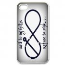 Free Shipping Infinity Anchor Sink Aluminium Alloy Plastic Hard Back Cover Case for iPhone 4/4S