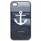 Free Shipping Infinity Anchor Sink Aluminium Alloy Plastic Hard Back Cover Case for iPhone 4/4S