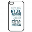Free Shipping Direction Lyrics Quote Aluminium Alloy Plastic Hard Back Cover Case for iPhone 4/4S