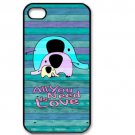 Free Shipping Chevron Cute Elephant Aluminium Alloy Plastic Hard Back Cover Case for iPhone 5/5S