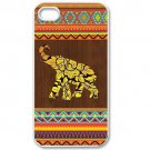 Free Shipping Chevron Cute Elephant Aluminium Alloy Plastic Hard Back Cover Case for iPhone 5/5S