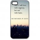 Free Shipping Anchor Quote Aluminium Alloy Plastic Hard Back Cover Case for iPhone 5/5S