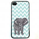 Free Shipping Cute Elephant Aluminium Alloy Plastic Hard Back Cover Case for iPhone 4/4S