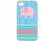 Free Shipping Cute Elephant Aluminium Alloy Plastic Hard Back Cover Case for iPhone 4/4S