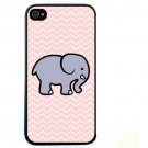 Free Shipping Cute Elephant Aluminium Alloy Plastic Hard Back Cover Case for iPhone 4/4S