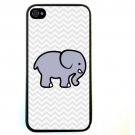 Free Shipping Cute Elephant Aluminium Alloy Plastic Hard Back Cover Case for iPhone 4/4S