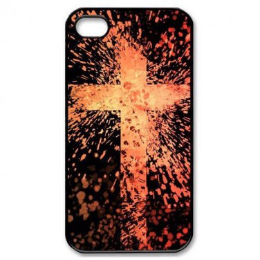 Free Shipping Protector Cross Aluminium Alloy Plastic Hard Back Cover Case for iPhone 4/4S