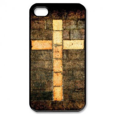 Free Shipping Protector Cross Aluminium Alloy Plastic Hard Back Cover Case for iPhone 4/4S