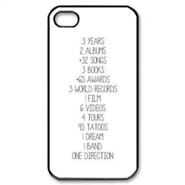 Free Shipping One Direction 1D Quotes Aluminium Alloy Plastic Hard Back Cover Case for iPhone 4/4S