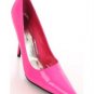 Women's solid Neon Pink point Patent Leather faux stiletto High Heel pumps sz 7
