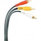Arista 58-226 12 Foot Stereo Audio / Composite Video Cable NEW