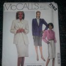 McCall's 2162 Jones New York Misses Jacket, Blouse, Skirt 8, 10, 12, 14, 16 pattern 33 pcs