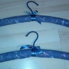 2 Jean Fabric Padded Coat Clothes Hanger Rack Denim