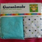 **Garanimals 2 pack light Blue / dots Yard Sheets 24" x 38" 100% cotton