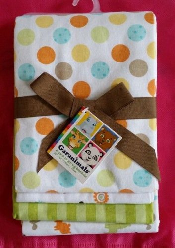 GARANIMALS 4 PACK RECEIVING BLANKETS 30" * 30"