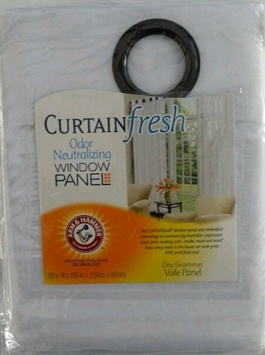 Arm and Hammer Fresh Odor Neutralizing Window Panel 59x63 White 1 Curtain NWT
