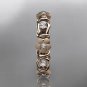 14kt rose gold diamond flower wedding ring,engagement ring,wedding band. ADLR 197
