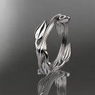 Platinum leaf and vine wedding ring,engagement ring ADLR31A