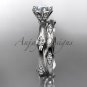 Platinum diamond engagement ring, engagement set with a Moissanite center stone ADLR132S