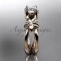 14kt rose gold diamond floral wedding ring, engagement ring ADLR131