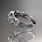 14kt white gold diamond floral wedding ring, engagement ring ADLR131