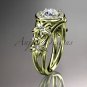 14kt yellow gold diamond floral wedding ring, engagement ring ADLR131