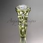 14kt yellow gold diamond floral wedding ring, engagement ring ADLR131