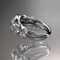 14kt white gold engagement ring with a Forever One Moissanite center stone ADLR131