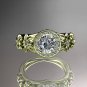 14kt yellow gold engagement ring with a Forever One Moissanite center stone ADLR131