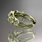14kt yellow gold engagement ring with a Forever One Moissanite center stone ADLR131