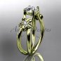 14kt yellow gold engagement ring with a "Forever One" Moissanite center stone ADLR130