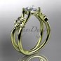 14kt yellow gold engagement ring with a "Forever One" Moissanite center stone ADLR130