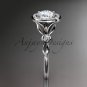Platinum diamond floral wedding ring, engagement ring ADLR129