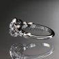 Platinum diamond floral wedding ring, engagement ring ADLR129