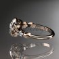 14kt rose gold wedding ring, engagement ring with a Moissanite center stone ADLR129
