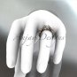 14kt rose gold diamond leaf and vine wedding ring, engagement ring ADLR127