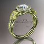 14kt yellow gold diamond leaf and vine wedding ring, engagement ring ADLR127