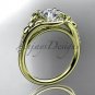 14kt yellow gold diamond floral wedding ring, engagement ring ADLR126