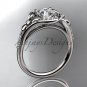 Platinum diamond floral wedding ring, engagement ring ADLR126