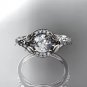 Platinum diamond floral wedding ring, engagement ring ADLR126