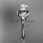 14kt white gold diamond floral wedding ring, engagement ring ADLR125