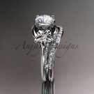 Platinum diamond floral wedding set, engagement set ADLR125