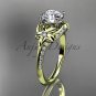 14kt yellow gold diamond floral wedding ring, engagement ring ADLR125