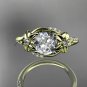 14kt yellow gold diamond floral wedding ring, engagement ring ADLR125